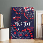 Personalized Melbourne Demons Canvas Wall Art Aboriginal Pattern with Graffiti Style