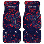 Personalized Melbourne Demons Car Mats Aboriginal Pattern with Graffiti Style