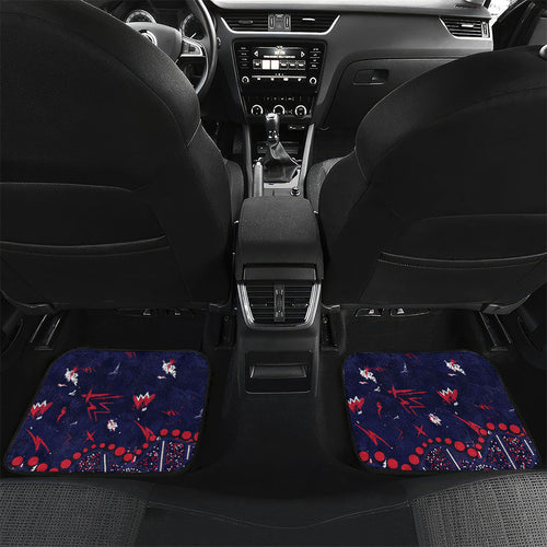 Personalized Melbourne Demons Car Mats Aboriginal Pattern with Graffiti Style