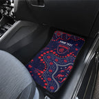 Personalized Melbourne Demons Car Mats Aboriginal Pattern with Graffiti Style