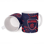 Personalized Melbourne Demons Ceramic Mug Aboriginal Pattern with Graffiti Style