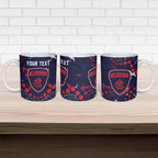 Personalized Melbourne Demons Ceramic Mug Aboriginal Pattern with Graffiti Style