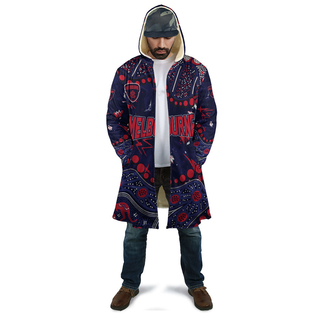 Personalized Melbourne Demons Cloak Aboriginal Pattern with Graffiti Style