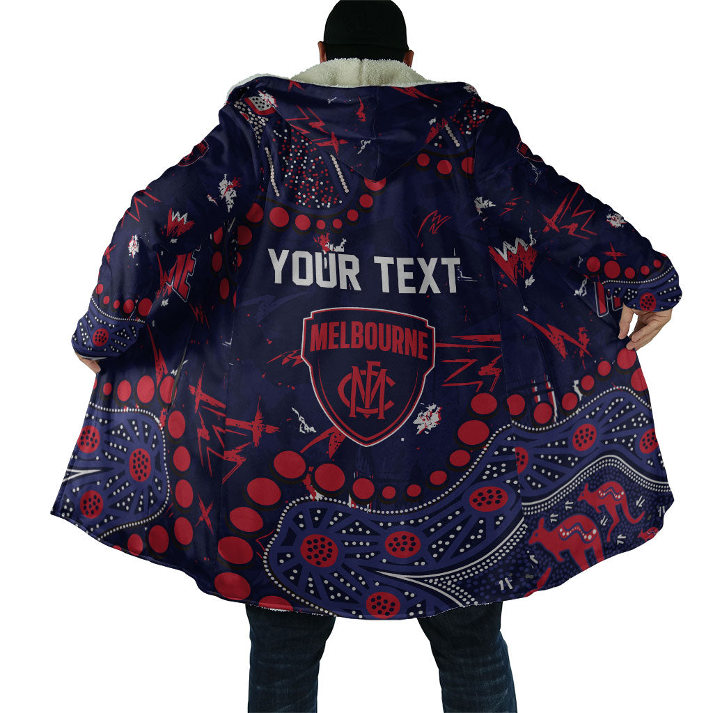 Personalized Melbourne Demons Cloak Aboriginal Pattern with Graffiti Style