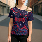 Personalized Melbourne Demons Cross Shoulder Shirt Aboriginal Pattern with Graffiti Style