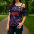 Personalized Melbourne Demons Cross Shoulder Shirt Aboriginal Pattern with Graffiti Style