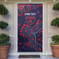 Personalized Melbourne Demons Door Cover Aboriginal Pattern with Graffiti Style