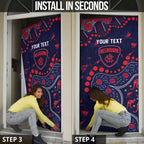 Personalized Melbourne Demons Door Cover Aboriginal Pattern with Graffiti Style