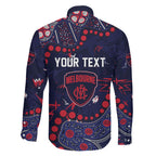 Personalized Melbourne Demons Family Matching Mermaid Dress and Hawaiian Shirt Aboriginal Pattern with Graffiti Style