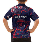 Personalized Melbourne Demons Family Matching Puletasi and Hawaiian Shirt Aboriginal Pattern with Graffiti Style