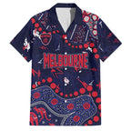 Personalized Melbourne Demons Family Matching Puletasi and Hawaiian Shirt Aboriginal Pattern with Graffiti Style