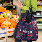 Personalized Melbourne Demons Grocery Bag Aboriginal Pattern with Graffiti Style
