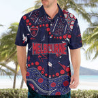 Personalized Melbourne Demons Hawaiian Shirt Aboriginal Pattern with Graffiti Style