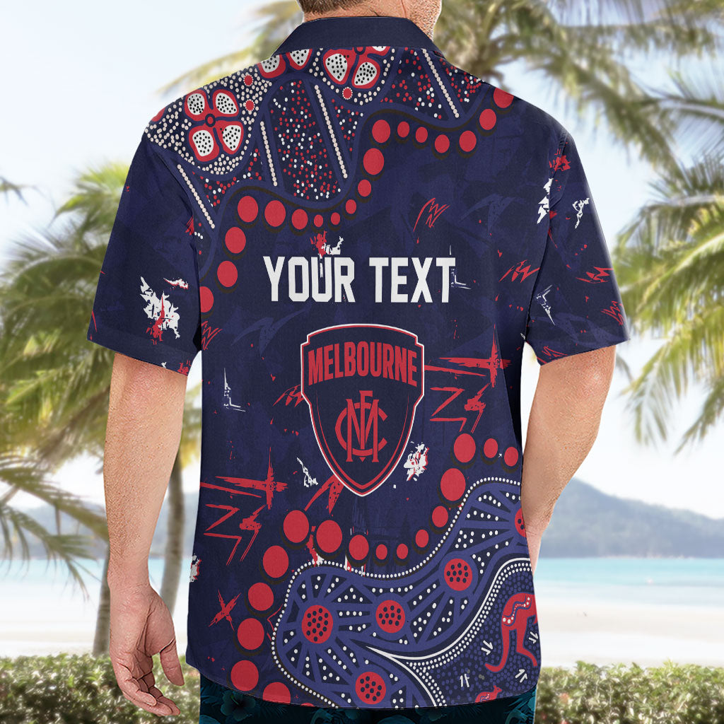 Personalized Melbourne Demons Hawaiian Shirt Aboriginal Pattern with Graffiti Style