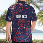 Personalized Melbourne Demons Hawaiian Shirt Aboriginal Pattern with Graffiti Style