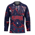 Personalized Melbourne Demons Hockey Jersey Aboriginal Pattern with Graffiti Style