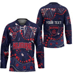 Personalized Melbourne Demons Hockey Jersey Aboriginal Pattern with Graffiti Style
