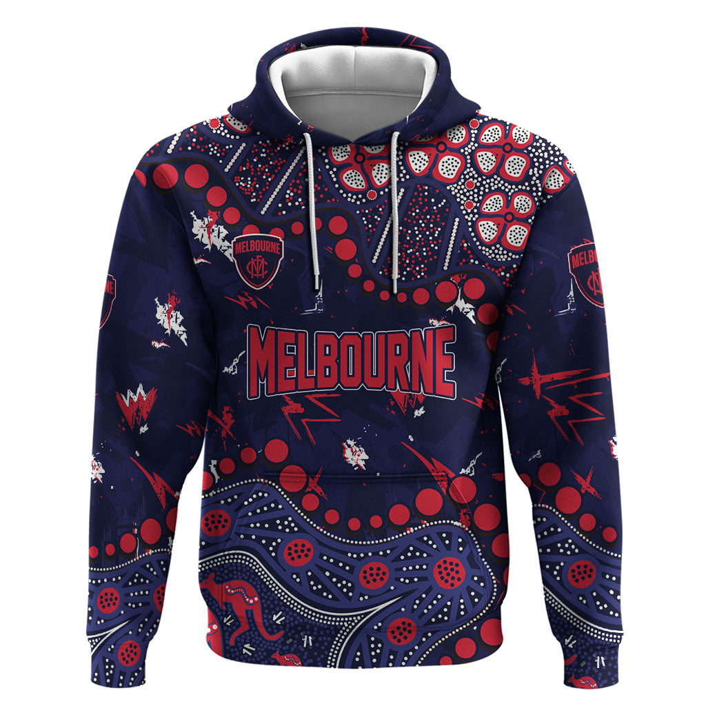 Personalized Melbourne Demons Hoodie Aboriginal Pattern with Graffiti Style
