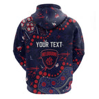 Personalized Melbourne Demons Hoodie Aboriginal Pattern with Graffiti Style