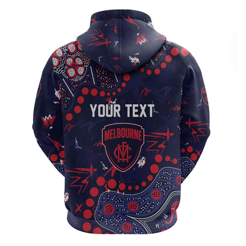 Personalized Melbourne Demons Hoodie Aboriginal Pattern with Graffiti Style