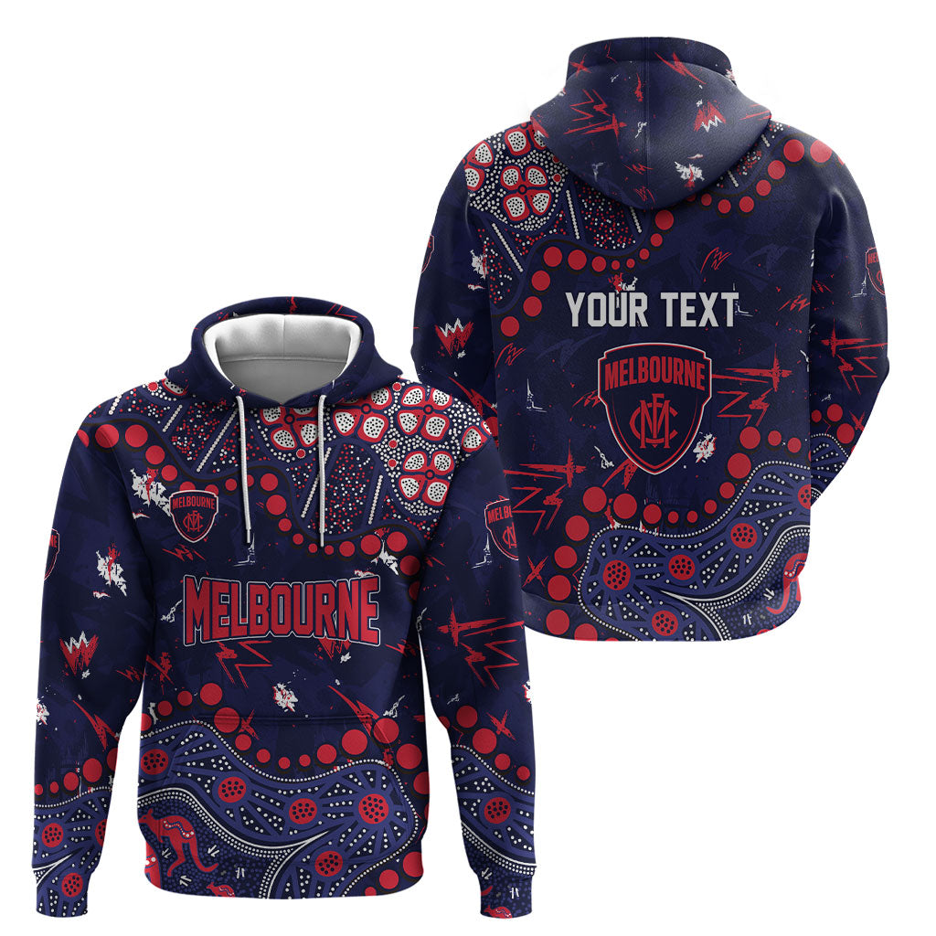 Personalized Melbourne Demons Hoodie Aboriginal Pattern with Graffiti Style