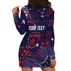 Personalized Melbourne Demons Hoodie Dress Aboriginal Pattern with Graffiti Style