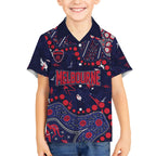 Personalized Melbourne Demons Kid Hawaiian Shirt Aboriginal Pattern with Graffiti Style