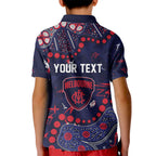 Personalized Melbourne Demons Kid Polo Shirt Aboriginal Pattern with Graffiti Style