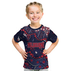 Personalized Melbourne Demons Kid T Shirt Aboriginal Pattern with Graffiti Style