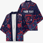Personalized Melbourne Demons Kimono Aboriginal Pattern with Graffiti Style