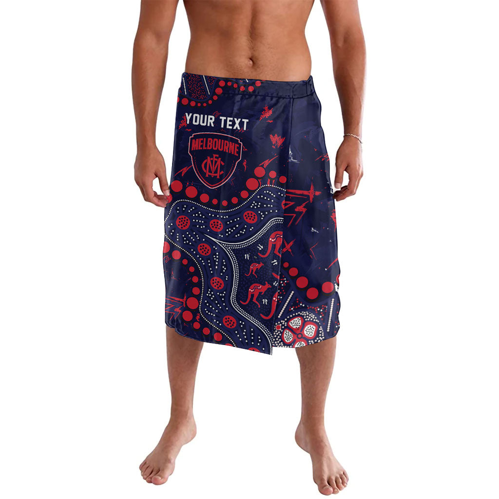 Personalized Melbourne Demons Lavalava Aboriginal Pattern with Graffiti Style
