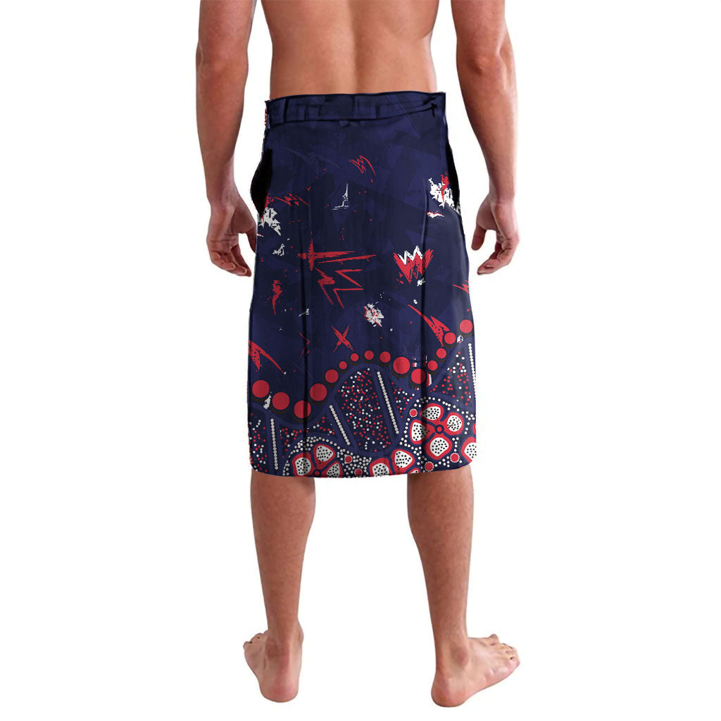 Personalized Melbourne Demons Lavalava Aboriginal Pattern with Graffiti Style
