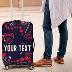 Personalized Melbourne Demons Luggage Cover Aboriginal Pattern with Graffiti Style