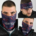 Personalized Melbourne Demons Neck Gaiter Aboriginal Pattern with Graffiti Style