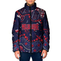 Personalized Melbourne Demons Padded Jacket Aboriginal Pattern with Graffiti Style