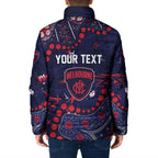 Personalized Melbourne Demons Padded Jacket Aboriginal Pattern with Graffiti Style