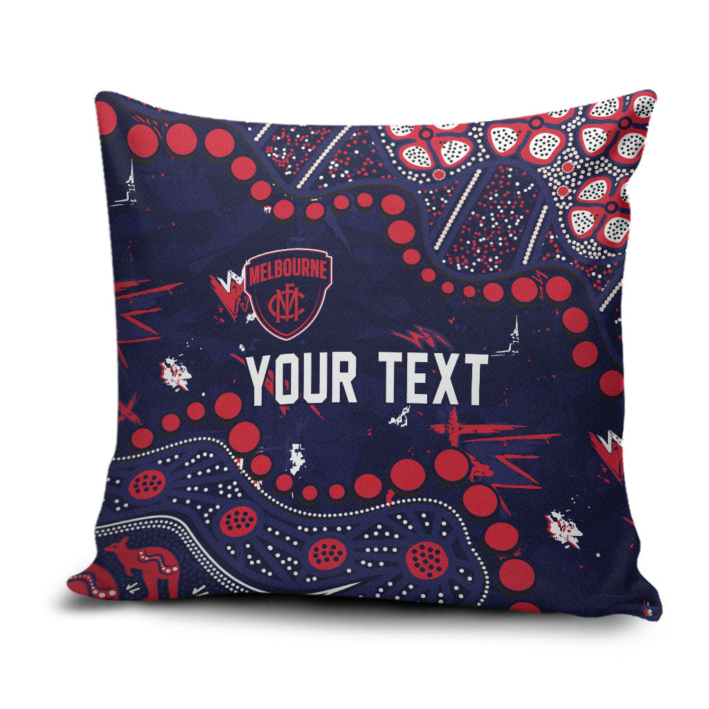 Personalized Melbourne Demons Pillow Cover Aboriginal Pattern with Graffiti Style