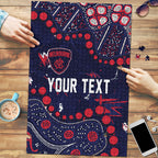Personalized Melbourne Demons Puzzle Aboriginal Pattern with Graffiti Style