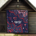Personalized Melbourne Demons Quilt Aboriginal Pattern with Graffiti Style