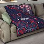 Personalized Melbourne Demons Quilt Aboriginal Pattern with Graffiti Style