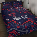 Personalized Melbourne Demons Quilt Bed Set Aboriginal Pattern with Graffiti Style
