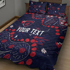 Personalized Melbourne Demons Quilt Bed Set Aboriginal Pattern with Graffiti Style