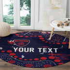Personalized Melbourne Demons Round Carpet Aboriginal Pattern with Graffiti Style