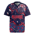Personalized Melbourne Demons Rugby Jersey Aboriginal Pattern with Graffiti Style