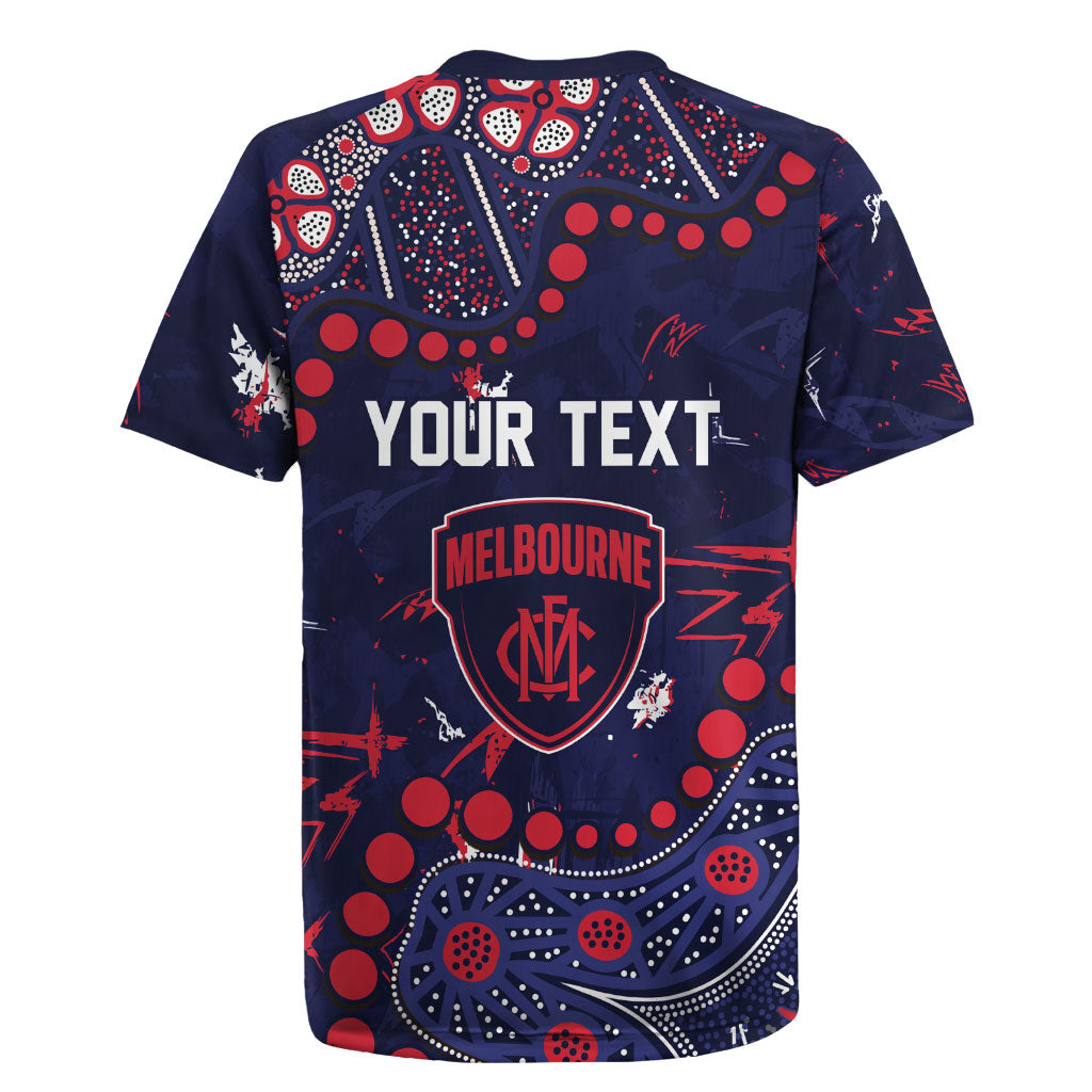 Personalized Melbourne Demons Rugby Jersey Aboriginal Pattern with Graffiti Style