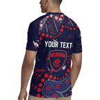 Personalized Melbourne Demons Rugby Jersey Aboriginal Pattern with Graffiti Style