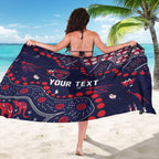 Personalized Melbourne Demons Sarong Aboriginal Pattern with Graffiti Style