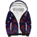 Personalized Melbourne Demons Sherpa Hoodie Aboriginal Pattern with Graffiti Style