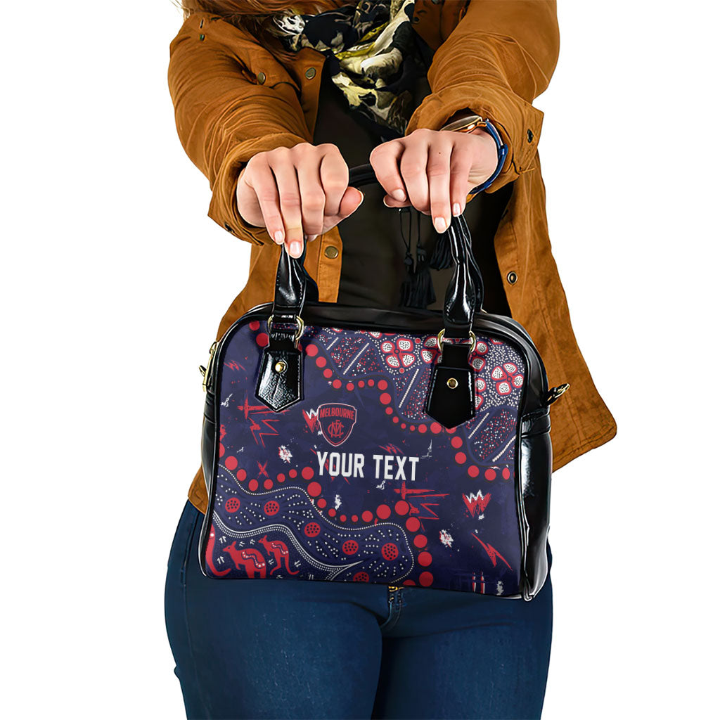 Personalized Melbourne Demons Shoulder Handbag Aboriginal Pattern with Graffiti Style