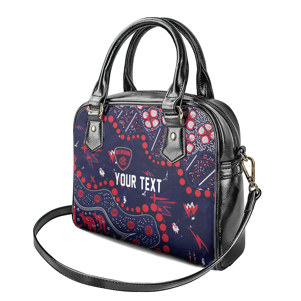 Personalized Melbourne Demons Shoulder Handbag Aboriginal Pattern with Graffiti Style